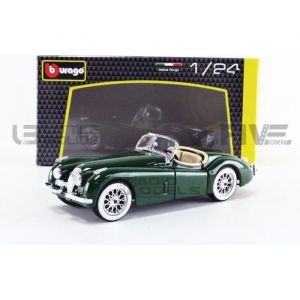 Voiture Miniature de Collection BBURAGO 1/24 JAGUAR XK 120 Cabriolet 1948 Green 22018GR