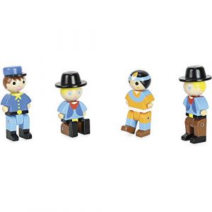 Jeujura 8089- Jeux de Construction-Coffret 4 Personnages Far West