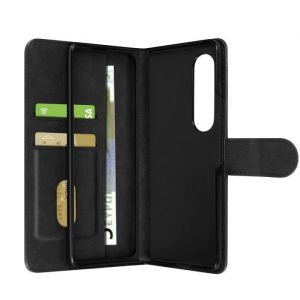 Avizar Étui Samsung Galaxy Z Fold 3 Rabat Porte-Cartes Languette Magnétique – Noir
