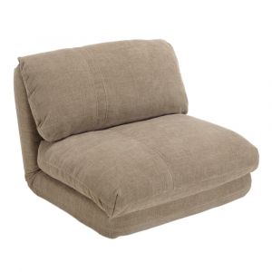 Macabane Angele - Chauffeuse 1 place multi-position en tissu couleur taupe