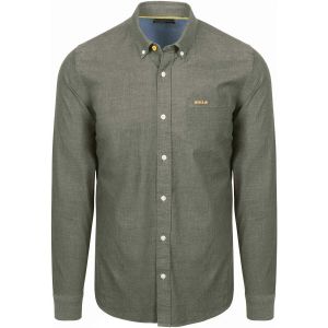 NZA Shirt James Twill Melange Olive Vert Vert fonc&eacute; taille XXL