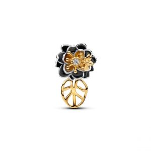 Pandora Charm Disney Princesse Tiana Fleur de Lotus et Diamant de Synth&egrave;se