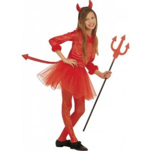 Image de Déguisement petite diablesse rouge tutu fille Halloween