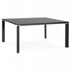 Alter Ego Table de réunion / bureau bench 'XLINE SQUARE' noir - 160x160 cm