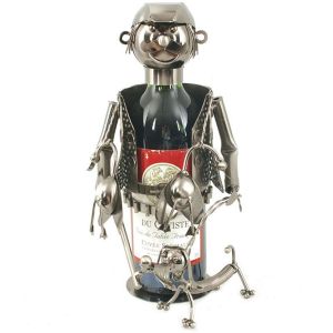United Labels Porte bouteille - Chasseur avec chien - Wine - H 22 cm