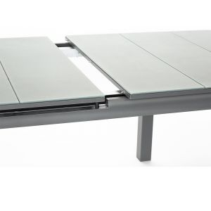 Image de Jardiline Ensemble Table Rectangulaire Extensible Et Chaises De Jardin En Aluminium Gris Milos Anthracite - 12 Places