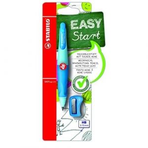 Image de Stabilo B-46873-5 - Portemine rechargeable EASYergo 3.15 DROITIER, coloris bleu + 1 taille-crayon