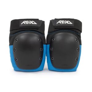 REKD Ramp Knee Pads Genouill&egrave;res Skateboard Mixte Adulte, Noir/Bleu, M
