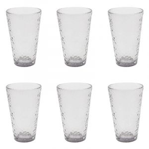 Image de Lot de 6 Verres à Eau "Martelé" 34cl Gris Irisé Prix