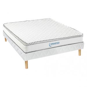 Ensemble sommier + matelas ressorts ensac s et surmatelas int&eacute;gr&eacute; ALTIER de DREAMEA 160x200 cm