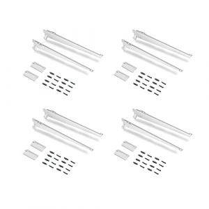 Emuca Plaques de fixation murale et supports d’étagères Jagmet, 280, Peint en blanc, Acier - Peint en blanc