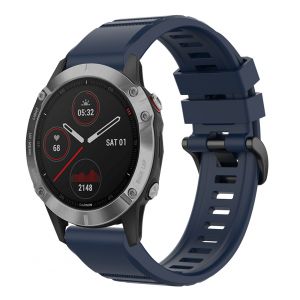 Image de Bracelet silicone pour Garmin Fenix 6 / 6 Pro Bleu foncé iMoshion