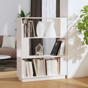 Image de VidaXL Bibliothèque/Séparateur de pièce Blanc 80x25x101 cm Pin solide