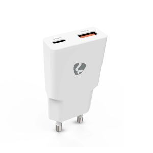 Nedis Chargeur mural 20W USB + USB-C GaN PD3.0 - Blanc