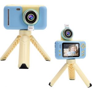 Montiplay Vlog Camera Kids Blue - Caméra Vlog pour débutants - Vloggercam - Caméra pour enfants - Caméra numérique pour enfants - 32GB