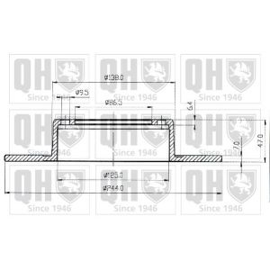Quinton Hazell 1 disque de frein avant BDC3142