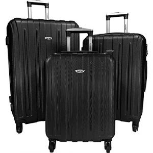 Image de Cactus Lot 3 Valises Rigides dont 1 Valise Cabine ABS NOIR - BA10333-NOIR