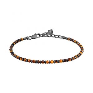Morellato Bracelet pour homme en Acier serti d'oeil du tigre - 0.006 g - taille : 183CM - S1731