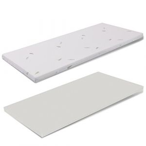 Miasuite i sogni italiani Surmatelas en mousse à mémoire de forme 90x190 - épaisseur 10 cm, déhoussable en AloeVera.