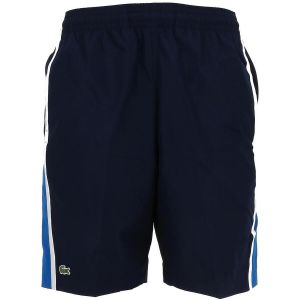 Lacoste Short Sport Color Block bleu foncé blanc - L