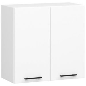 Akord - Armoire de cuisine W60, accr. au mur, oliwia modulable Blanc 60 cm 2 portes façade Blanche 2 étagères 60x30x58 cm