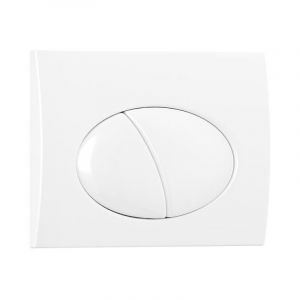 Plaque de déclenchement pour WC avec double touche - Blanche - CERASUS
