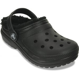 Crocs Classic Lined Sabots Enfant, noir EU 30-31 Sandales Loisir