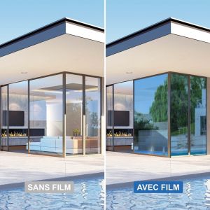 Film anti chaleur repositionnable pour double vitrage - Bleu