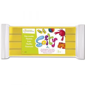 Avenue mandarine SO0870500700C - Un pain de 500 g de PATE A MODELER - Softy - &Agrave; partir de 3 ans - JAUNE
