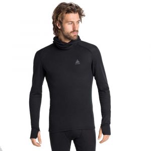 Odlo Active Warm Eco Haut À Manches Longues Avec Masque Capuche Homme, black XXL Hauts thermiques ski