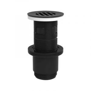 Valentin Bonde lavabo universelle à grille noire, avec ou sans trop plein, 100 mm recoupable