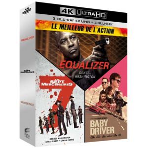 Image de Meilleur de l'action - Coffret : Equalizer + Les Sept Mercenaires + Baby Driver [4K Ultra HD + Blu-Ray]