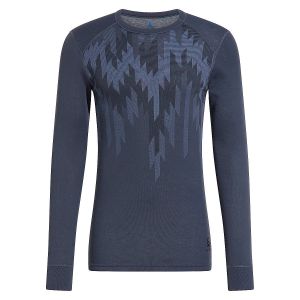 Image de Odlo Base layer active warm print bleu