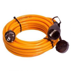 AS - Schwabe 59105 Rallonge électrique de chantier Câble orange 5 m H07BQF 3G1,5 Extérieur / IP44 (Import Allemagne)