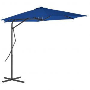 VidaXL Parasol d'extérieur avec mât en acier Bleu 300x230 cm