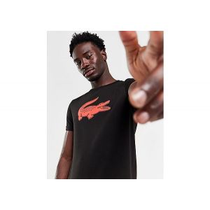 Lacoste T-shirt droit floqué crocodile Ligne Sport Noir - Couleur Noir - Taille S