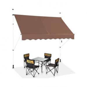 Parasol rétractable Coast 200cm - Hauteur réglable 200-300cm - Vert - Cadre en aluminium et toile Oxford résistante aux UV