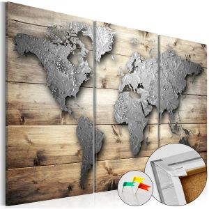 Artgeist Tableau en li&egrave;ge - Doors to the World [Cork Map] 120x80