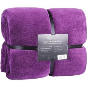 Couverture douillette - Feluna Couvre-lit en polaire polaire Cachemire Touch : Violet