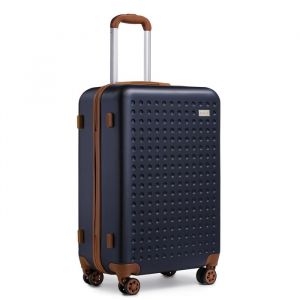 Kono Valise Moyenne 67cm, Valise Soute en ABS Valise Rigide 4 roulettes Valise de Voyage avec Serrure TSA, 65L (Marine)
