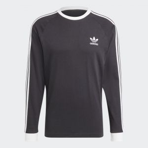 Adidas T-shirt manches longues 3 bandes Adicolor Classics - Black, Black - Taille XS