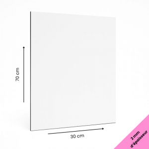 Panneau Composite Aluminium Blanc 2 mm-- 30 x 70 cm (300 x 700 mm)