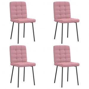 Prolenta Premium - Chaises À Manger Lot De 4 Rose Velours
