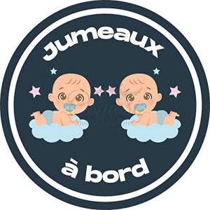 Autocollant Bébé à bord - Bébés jumeaux à bord (2)