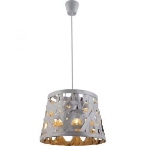 Globo Lighting Suspension m&eacute;tal gris - &Oslash; 36 x H 144 cm - Tissu gris