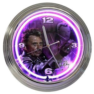 Johnny hallyday Horloge néon