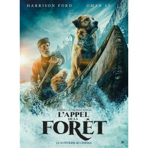 L'appel de la for&ecirc;t 2020 Harrison Ford Omar Sy 116x158cm Affic Poster