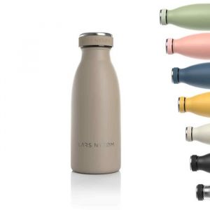 Gourde d'eau étanche en acier INOX pour Le Sport, la Bicyclette, Les Enfants - 'Ren' - LARS NYSØM - 350ml - Greige