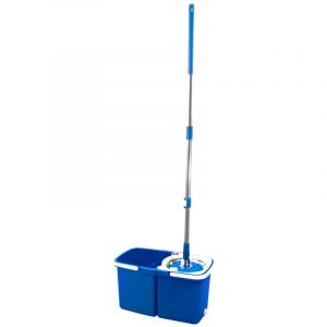 Facilitys - Balai Magique Microfibre, Nettoyage Sol Facile et Rapide, Seau Double Bac