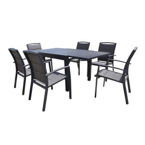 Wilsa Garden Salon de jardin Modulo 6 Alu Gris Anthracite